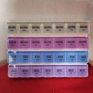 Apex Rainbow Color Organized Medicine Four Times a Day 7 Day MediPlanner #70069